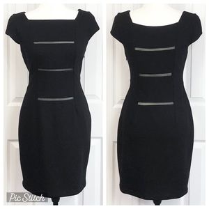 Bailey 44 Mesh Cutout Sheath Bodycon Little Black Dress Medium